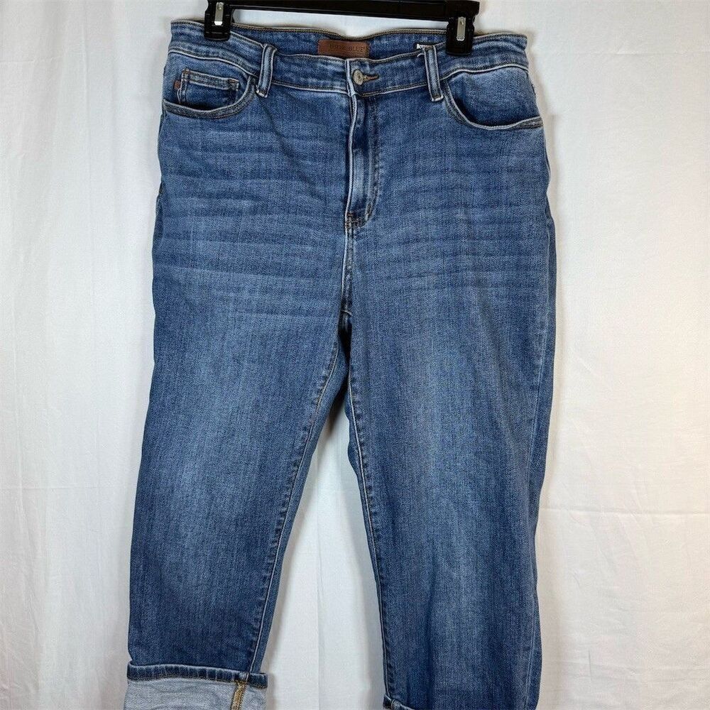 Judy Blue Los Angeles Boyfriend Jeans Womens Size 13/31 Medium Wash Cuffed